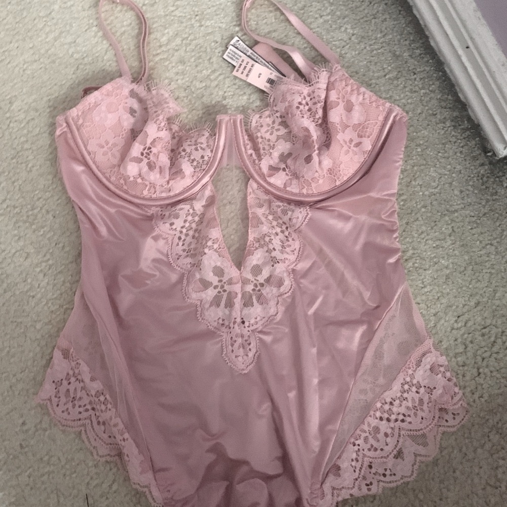 Victoria's Secret Pink Lace Bodysuit